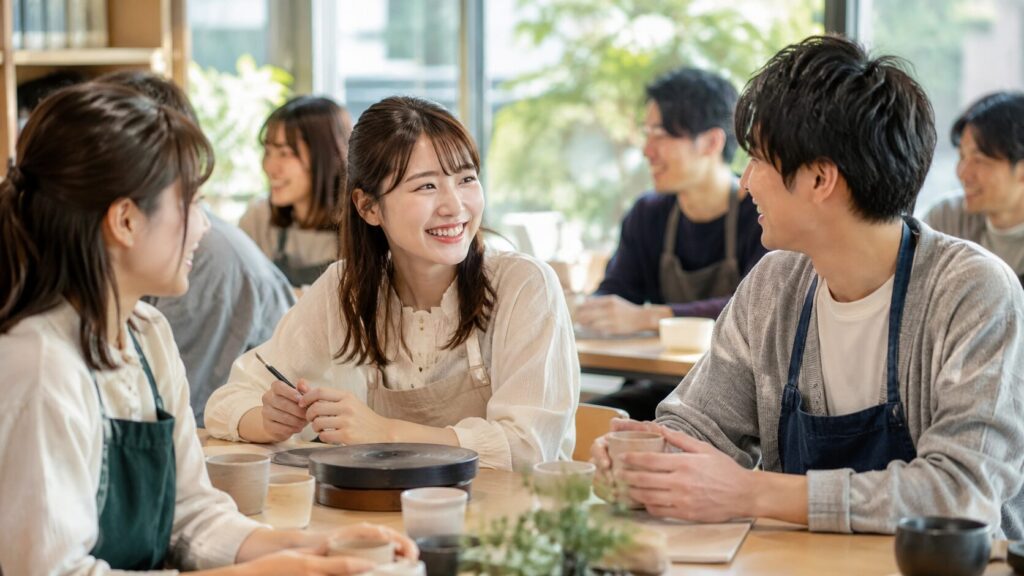 趣味のワークショップで新しい恋愛の出会いを探す日本人女性