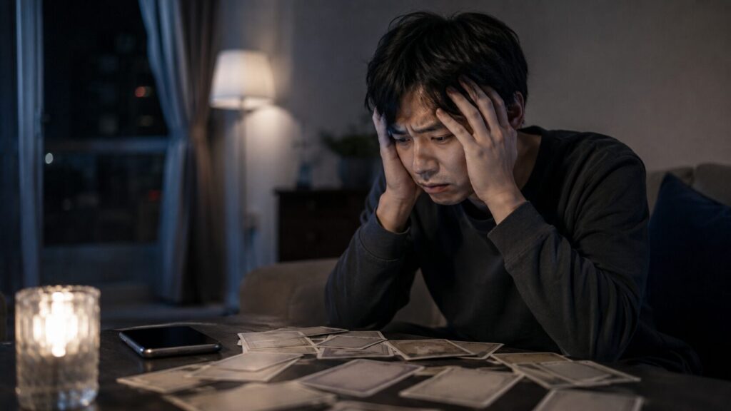 占いを信じすぎて不安を抱える日本人男性