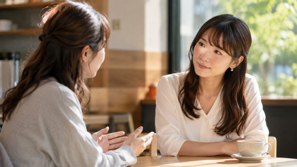 恋愛相談の前に事実と希望をノートで整理する様子