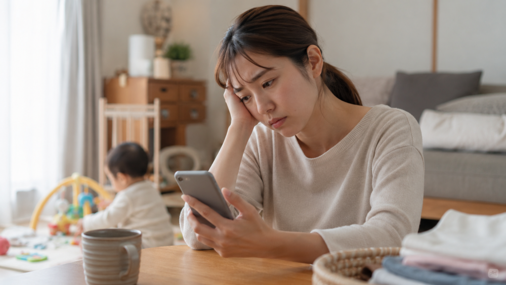 義母からの連絡や育児でストレスを感じる日本人女性