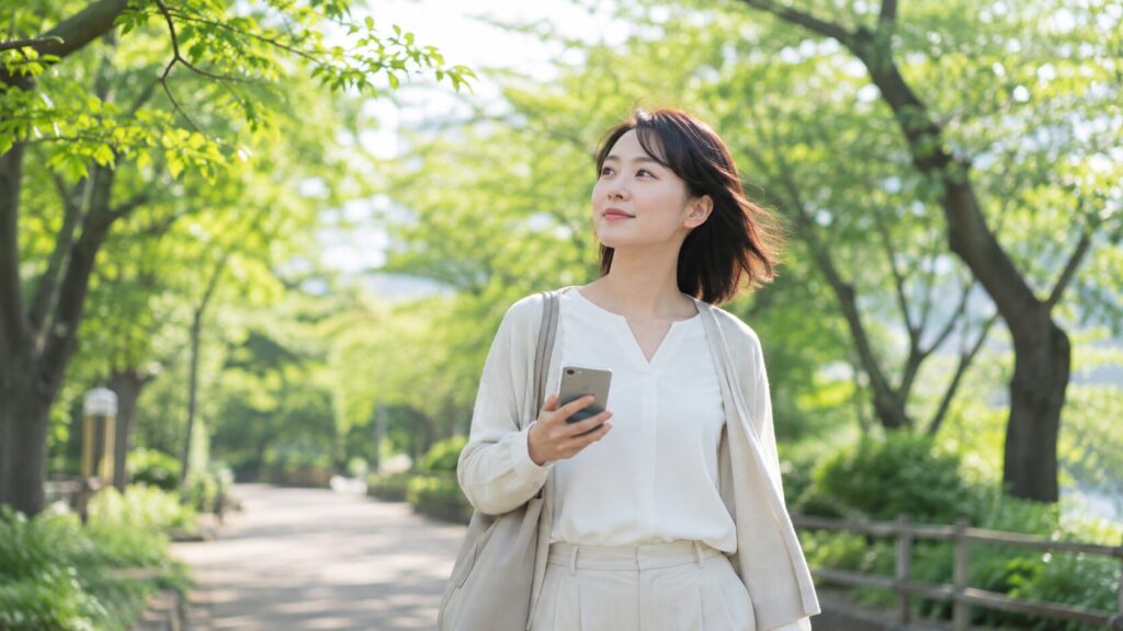 復縁占いを参考に気持ちを整理して前向きに歩く日本人女性