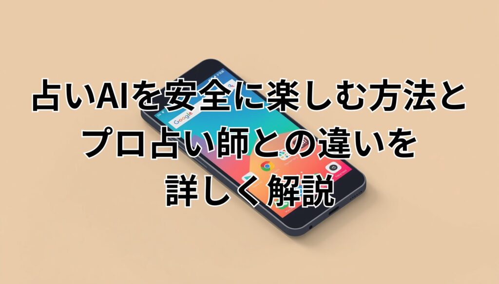 占いAIを安全に楽しむ方法とプロ占い師との違いを詳しく解説