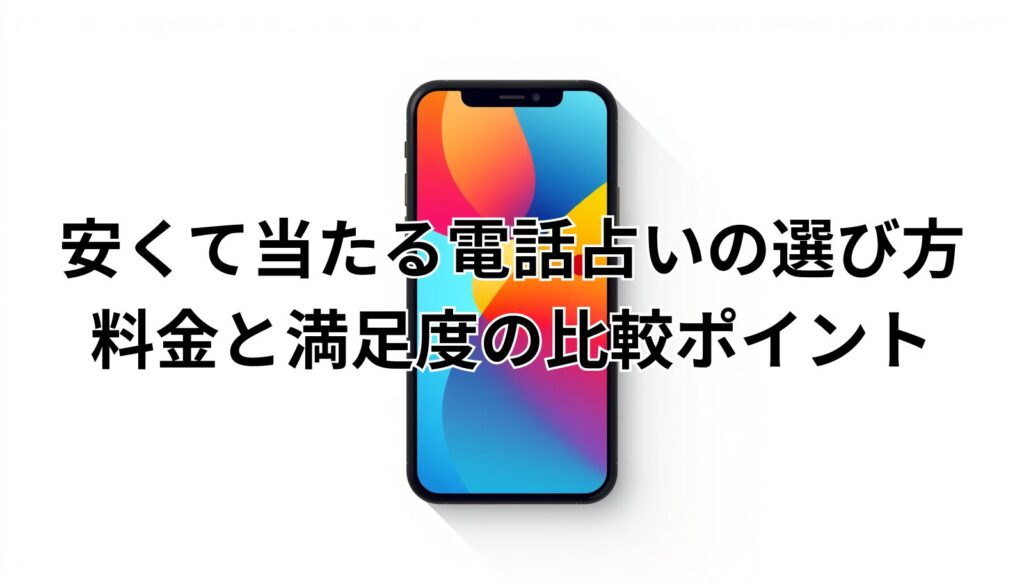 安くて当たる電話占いの選び方｜料金と満足度の比較ポイント