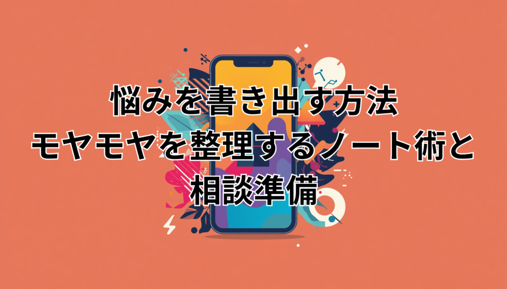 悩みを書き出す方法|モヤモヤを整理するノート術と相談準備