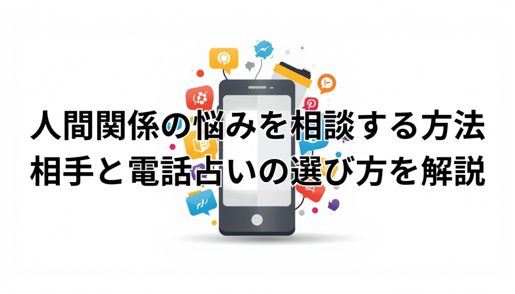 人間関係の悩みを相談する方法｜相手と電話占いの選び方を解説