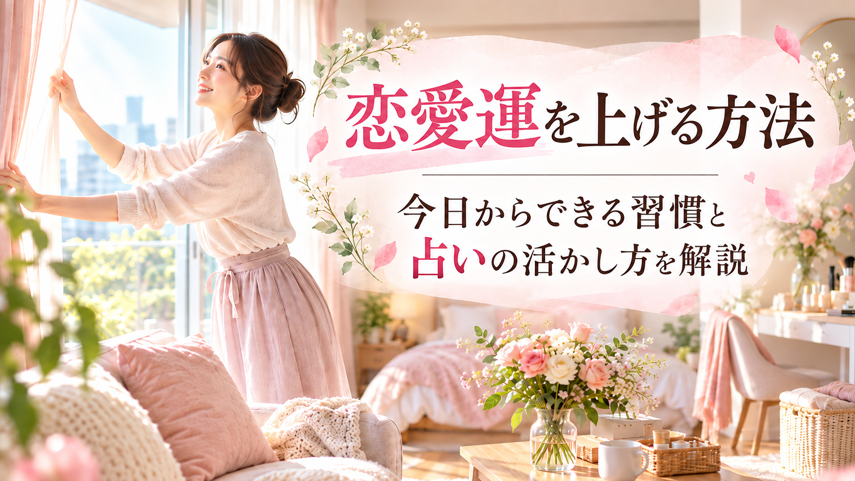 恋愛運を上げる方法|今日からできる習慣と占いの活かし方を解説